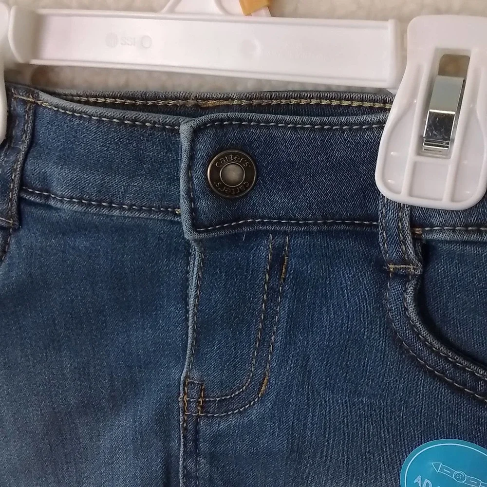 Carter's‎ Mini Jean Skirt Size 3T in Light Wash Denim w/ Adjustable Waist